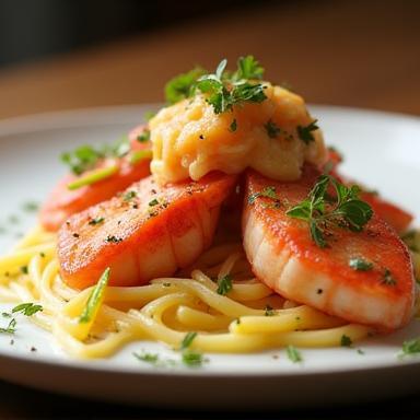 Lobster mornay with herbs