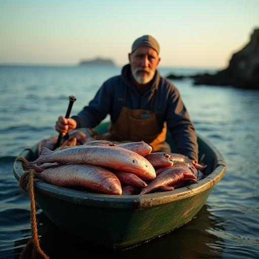 Local fisherman delivering fresh catch